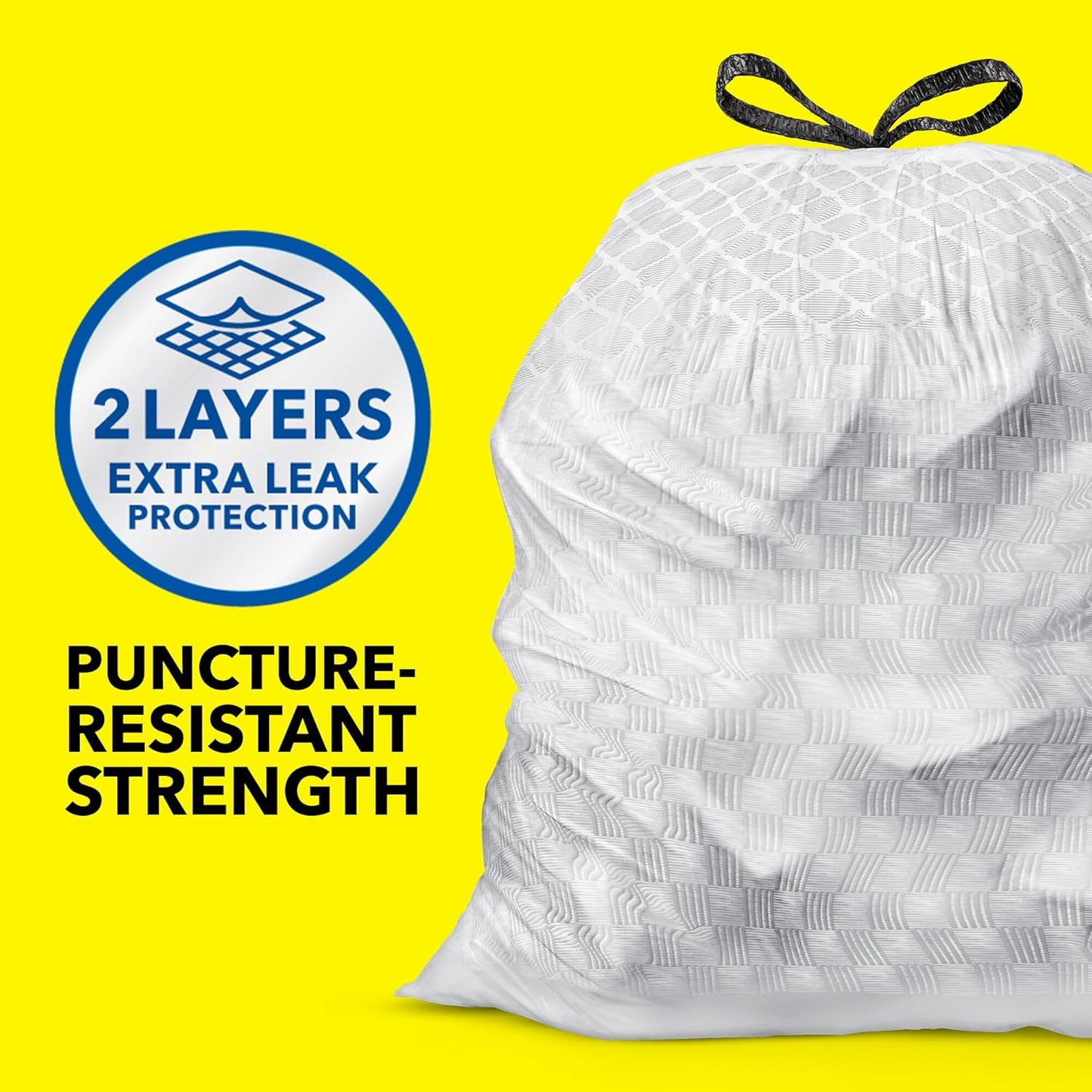 Glad ForceFlex Drawstring Trash Bags, 13 Gal, Fragrance Free, 110 Ct, Pack May Vary