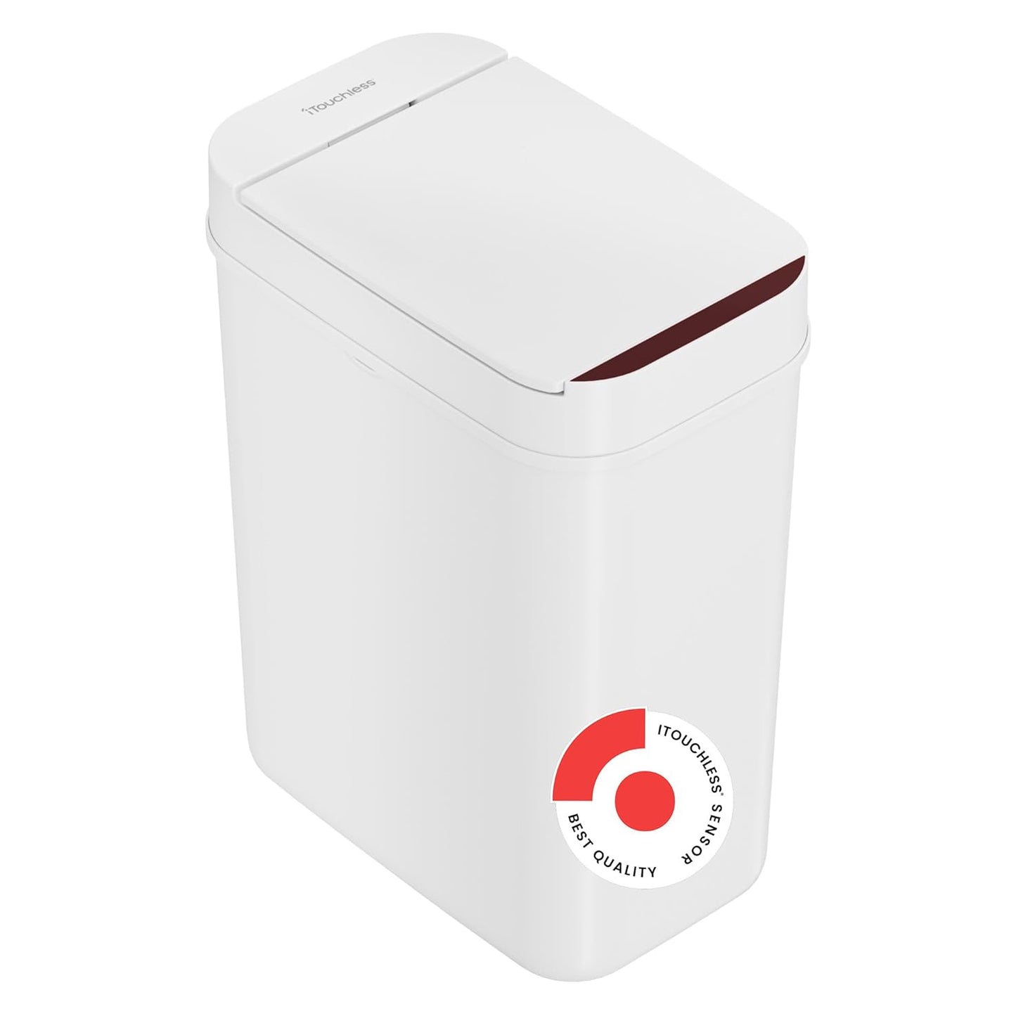 iTouchless SoftStep 13.2 Gallon Slim Step Pedal Trash Can with Odor Filter, Elongated Stainless Steel Recycling Bin, Space-Saving Garbage Trashcan, 50 Liter Bedroom Livingroom Wastebasket Home Office