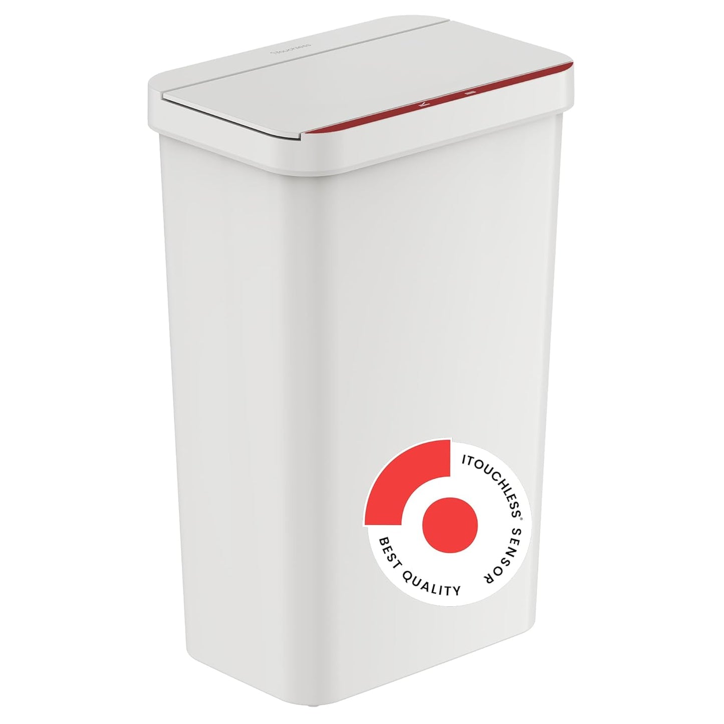 iTouchless SoftStep 13.2 Gallon Slim Step Pedal Trash Can with Odor Filter, Elongated Stainless Steel Recycling Bin, Space-Saving Garbage Trashcan, 50 Liter Bedroom Livingroom Wastebasket Home Office