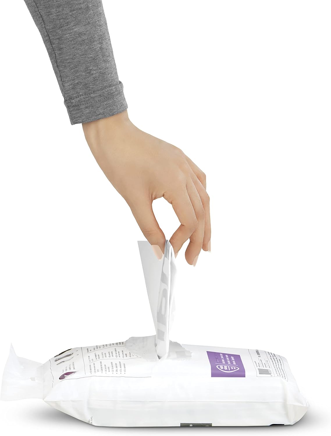 simplehuman Code Q 100 Count, Dispenser Pack Custom Fit Liners, Drawstring Trash Bags, 50-65 Liter / 13-17 Gallon, White