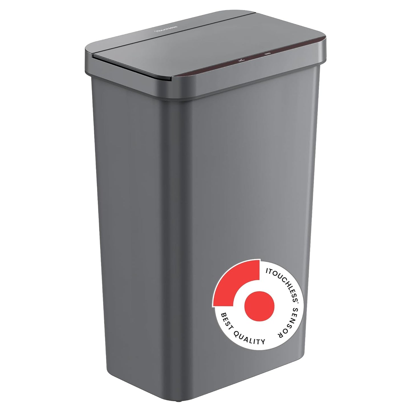 iTouchless SoftStep 13.2 Gallon Slim Step Pedal Trash Can with Odor Filter, Elongated Stainless Steel Recycling Bin, Space-Saving Garbage Trashcan, 50 Liter Bedroom Livingroom Wastebasket Home Office