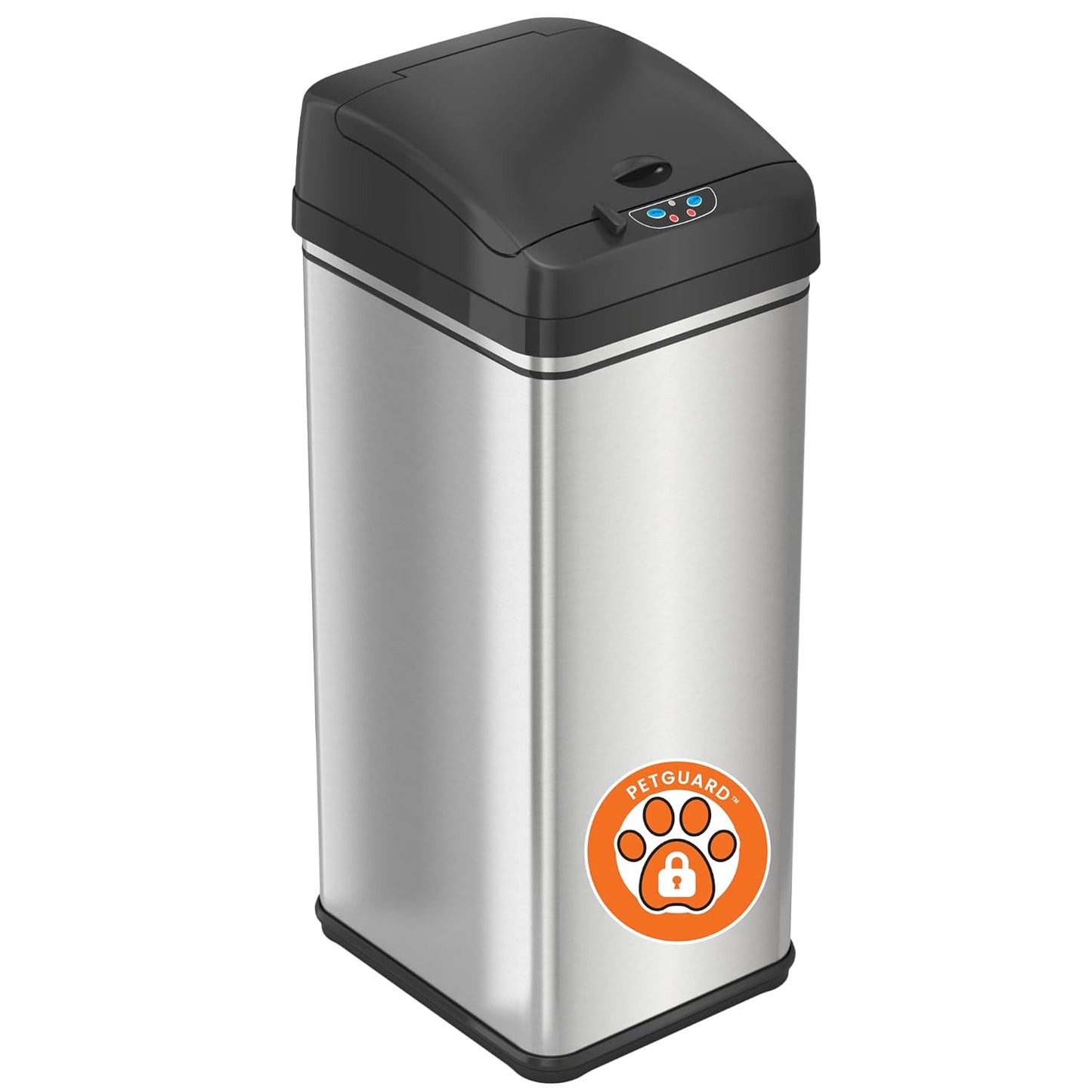 iTouchless SoftStep 13.2 Gallon Slim Step Pedal Trash Can with Odor Filter, Elongated Stainless Steel Recycling Bin, Space-Saving Garbage Trashcan, 50 Liter Bedroom Livingroom Wastebasket Home Office