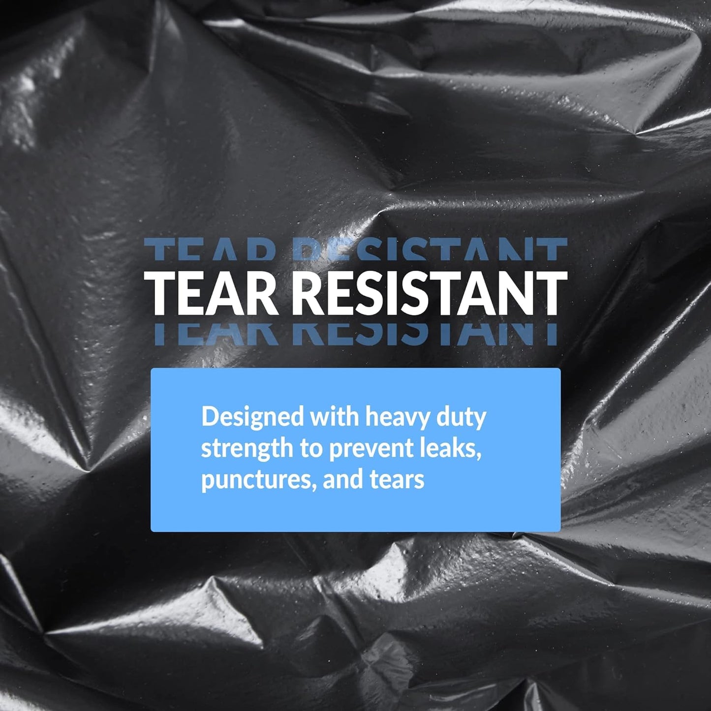 Reli. SuperValue 40-45 Gallon Trash Bags | 125 Count | Made in USA | Heavy Duty | Black Multi-Use Garbage Bags
