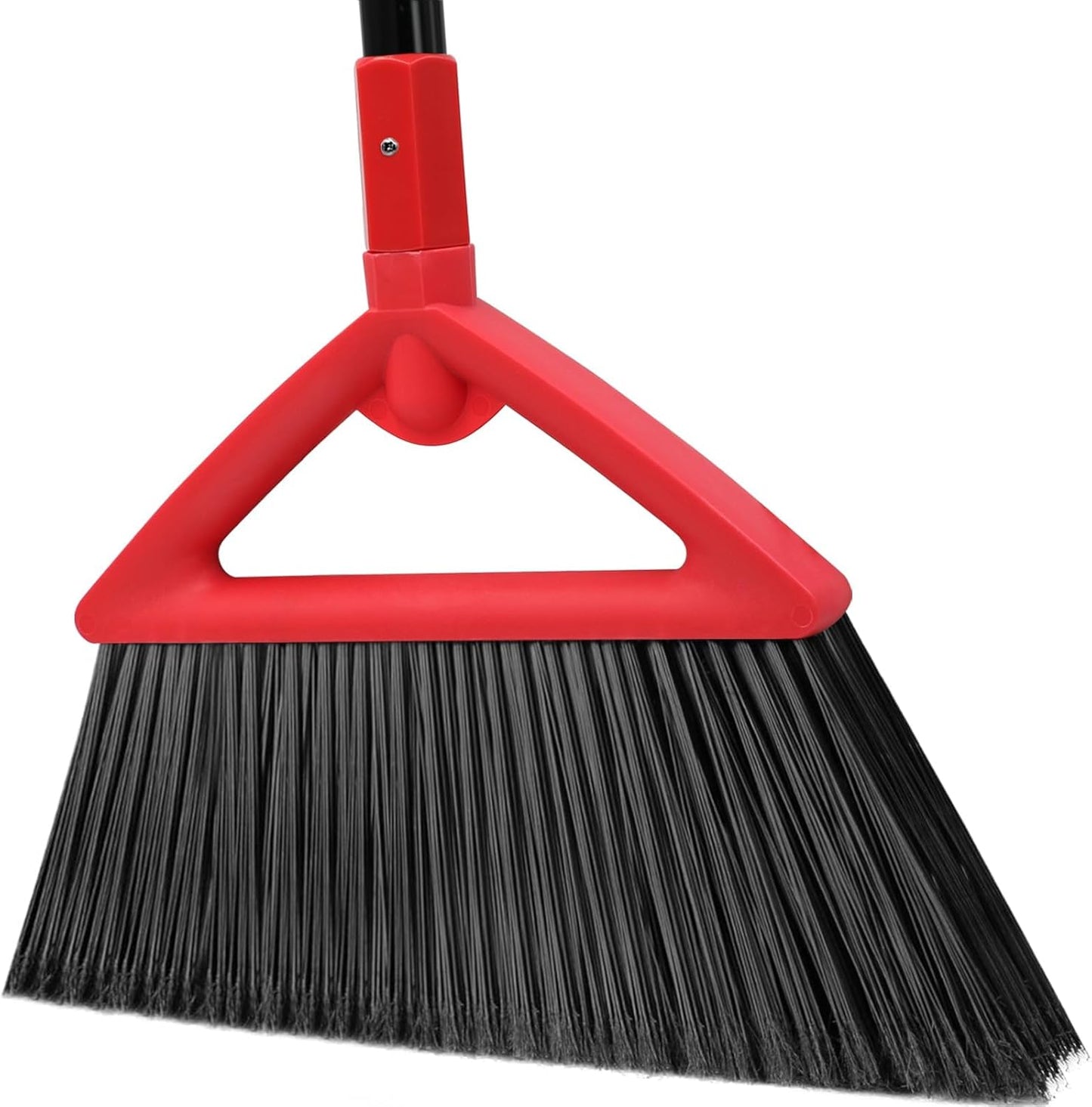 3PCS Outdoor Indoor Broom, Brooms for Sweeeping Indoor, Heavy-Duty Kitchen Broom with Long Pole, Angle Broom for Garages Restaurant Courtyard Office Lobby Sweep Dust (Black-White-Yellow)