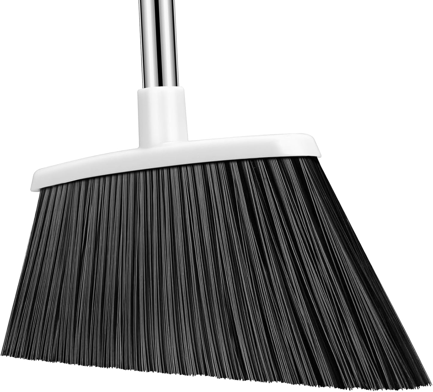 NACENA Heavy Duty Broom, 55 Inch Long Handle Outdoor Large Angle Brooms, Commercial Broom for Sweeping Indoor, for Home Garage Kitchen Office Courtyard Lobby Patio Lawn Concrete, 4 Pack (Black&Red)