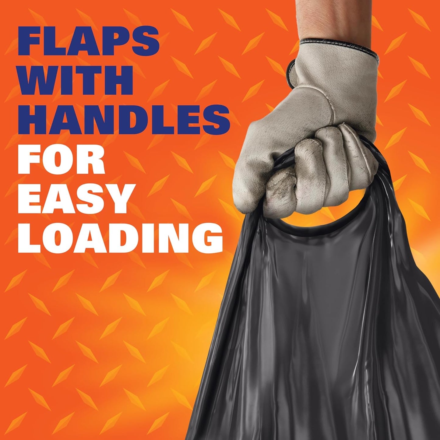 Hefty Load & Carry Heavy Duty Contractor Large Trash Bags, 42 Gallon, 26 Count